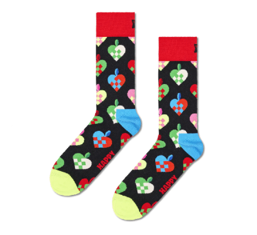Braided Christmas Heart Sock