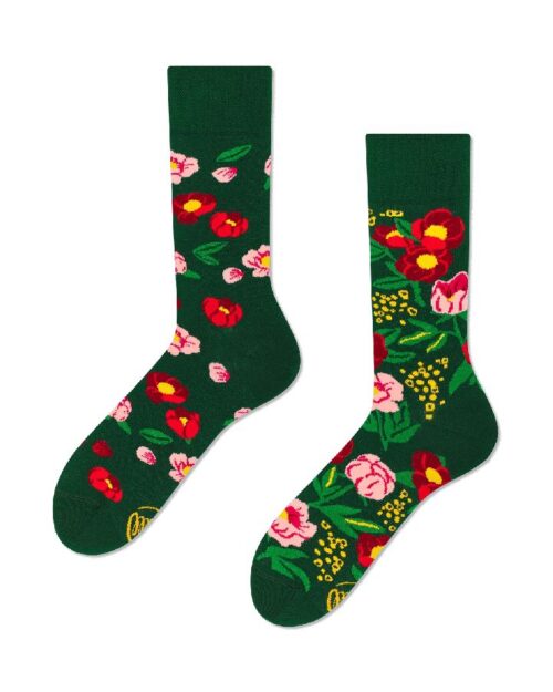 Flower Power Green Sock