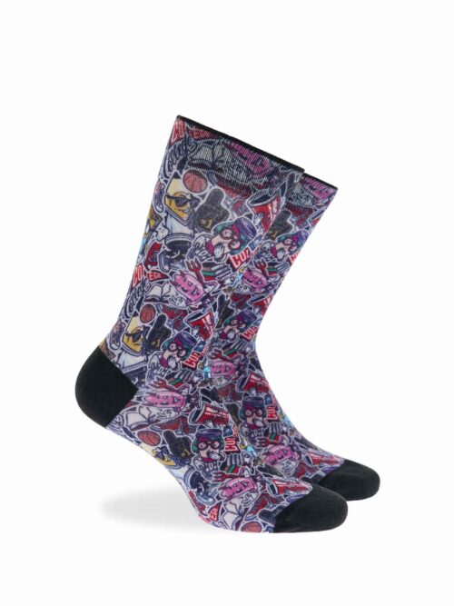 3SIXTY Facebox Printed Bamboo Sock