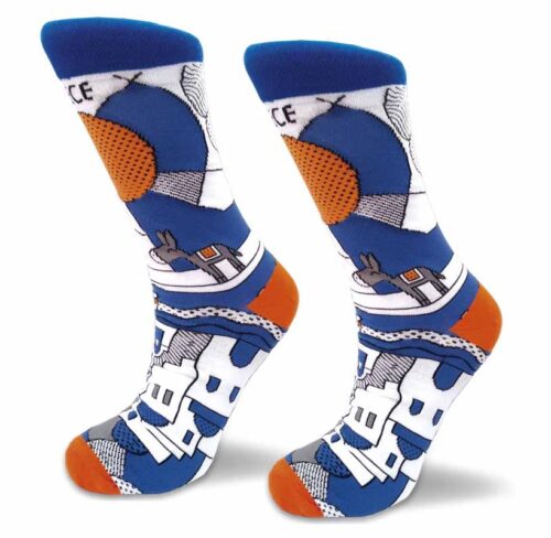 Greece Line Collage Sock