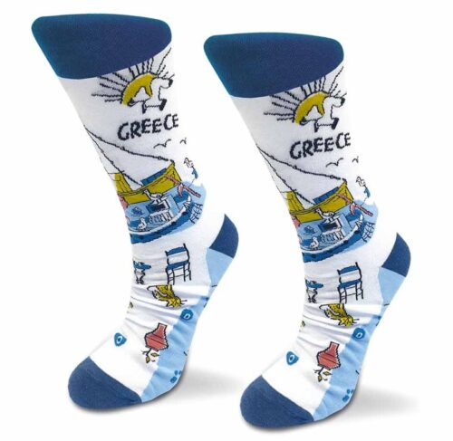 Greek Boats Sock
