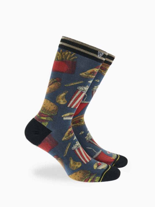 Junk Food Pinded Bamboo Sock