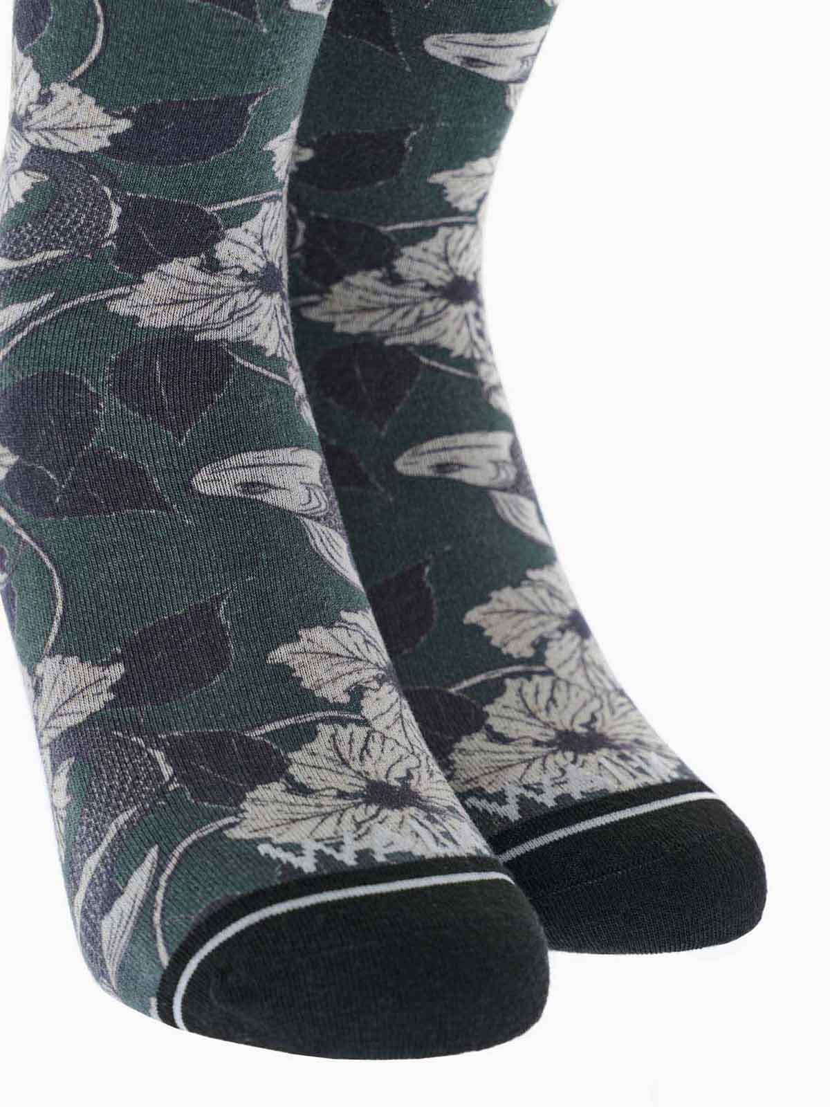 Flower Printed Bamboo Sock - Image 2