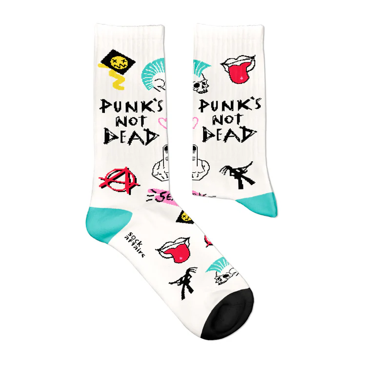 Punks Not Dead Athletic Sock - Image 3
