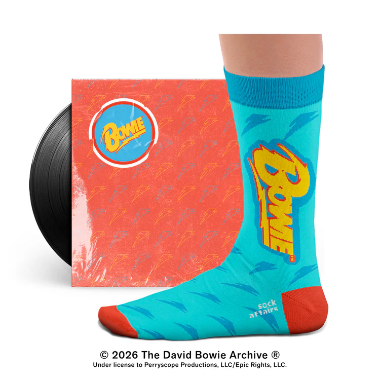 David Bowie Lightning Blue Sock - Image 2