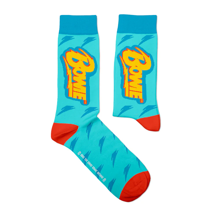 David Bowie Lightning Blue Sock - Image 3