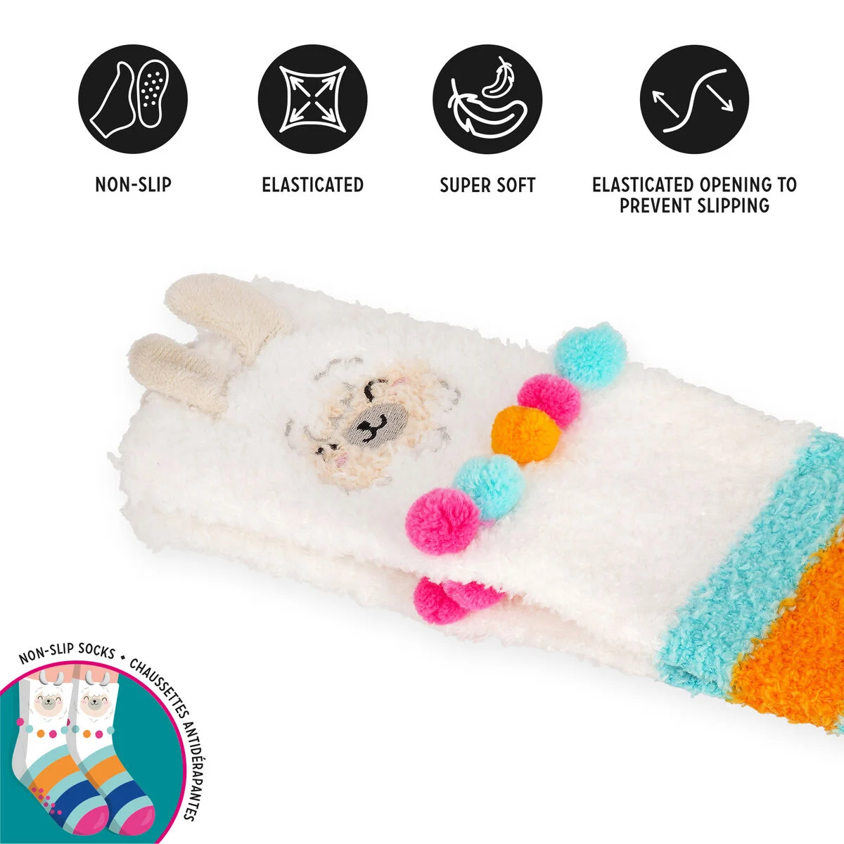 Non-Slip Llama Socks for Adults - It s a Match! - Image 4