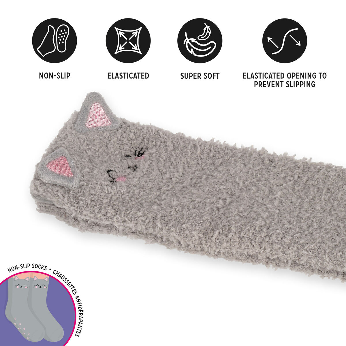 Non-Slip Kitty Socks for Kids - It s a Match! - Image 4