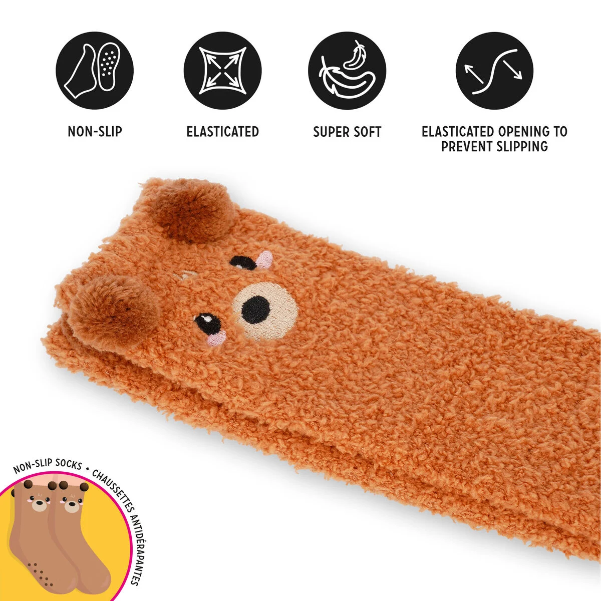 Non-Slip Teddy Bear Socks for Kids - It s a Match! - Image 4