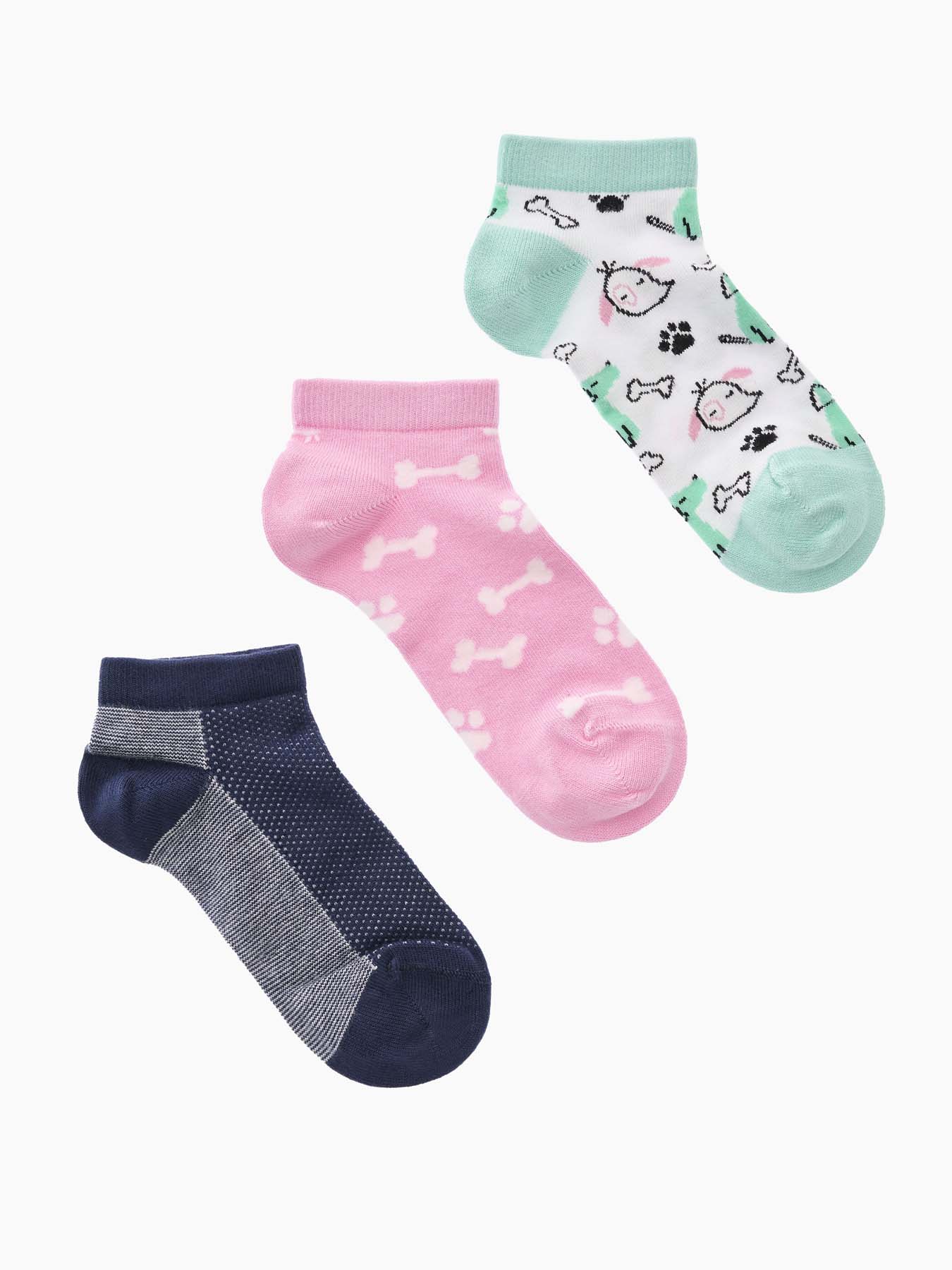 Junior 3 Pack Bamboo Low Socks